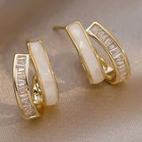 Double Layer Rhinestone Stud Earrings