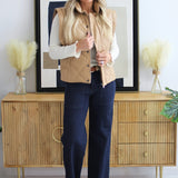 Quilted Button Vest