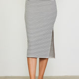 Mid Length Striped Skirt