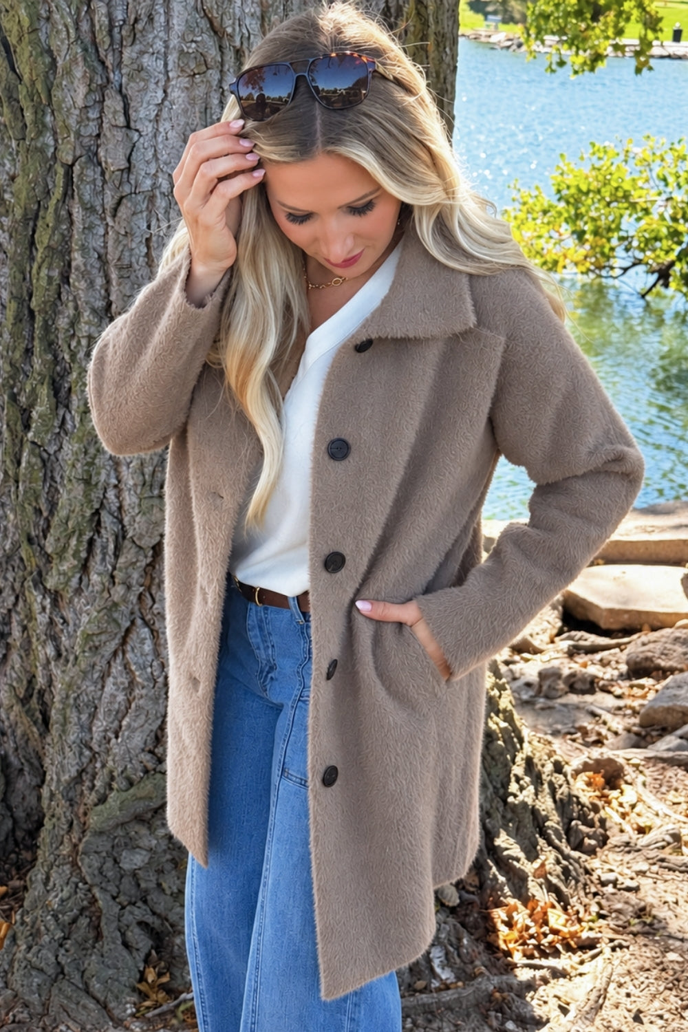 Blythe Long Sweater Button Front Jacket