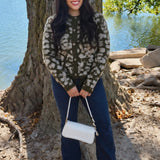 Sadie Animal Print Knit Cardigan