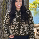 Sadie Animal Print Knit Cardigan
