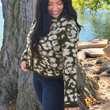 Sadie Animal Print Knit Cardigan