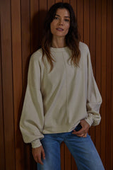 Center Seam Drop Shoulder Sweater