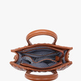 Arbor Herringbone Satchel w/ Dual Handles