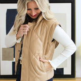 Quilted Button Vest