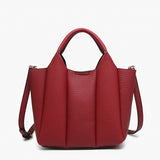 Maddox Paneled Satchel w/ Long Strap