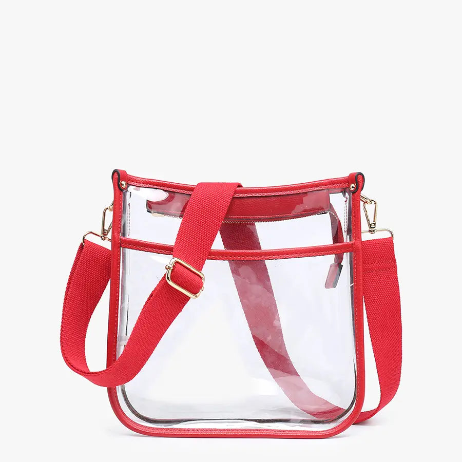 Posie Clear Crossbody w/ Vegan Leather