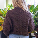 Cropped Knit Turtleneck Sweater