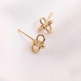 14K Gold Plated Dainty Stud Earrings
