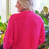 Scoop Neck Cable Knit Sweater