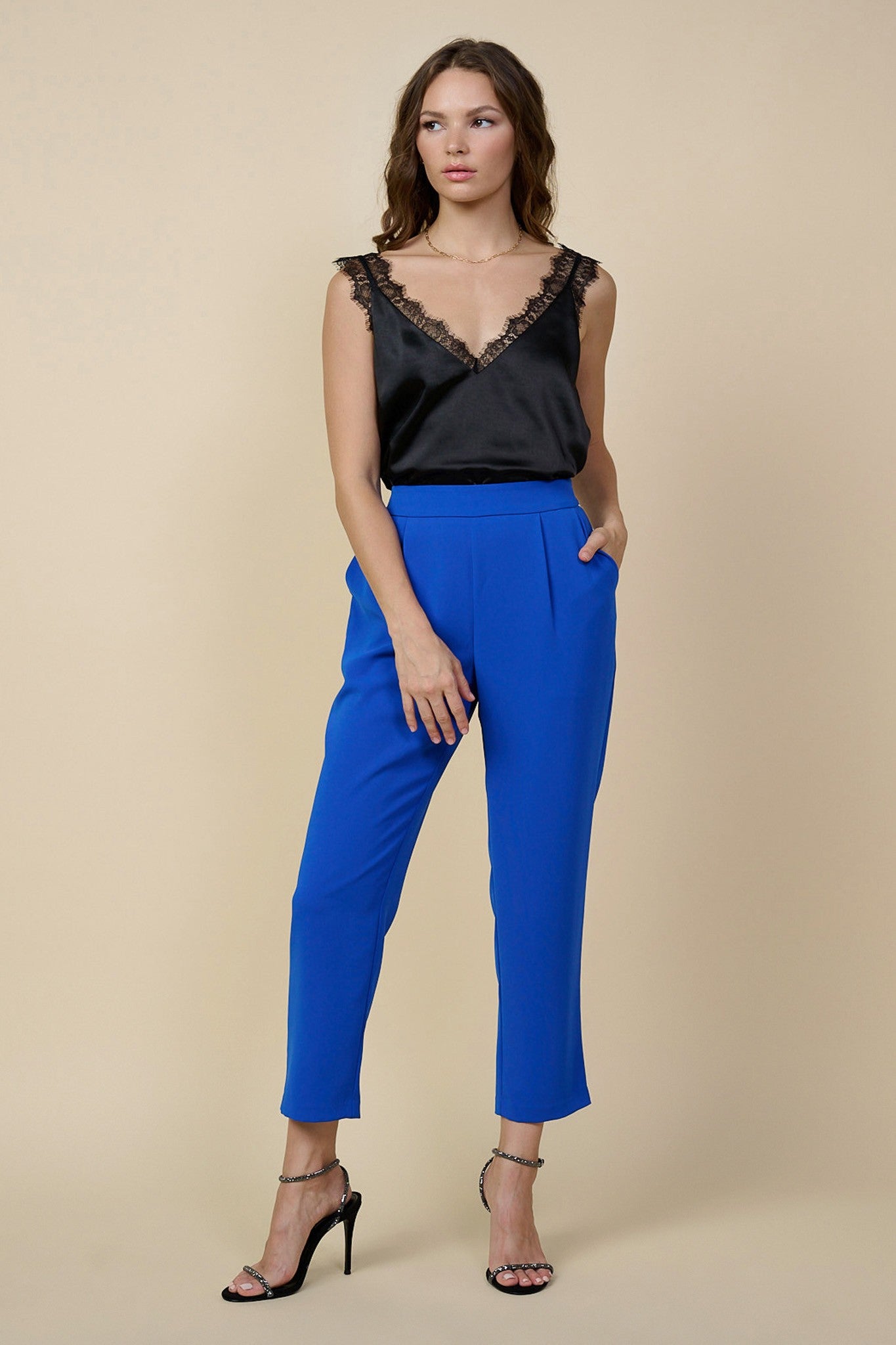 Recycled Elastic Waist Tapered Pants