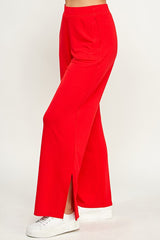 French Terry Wide Leg Pants