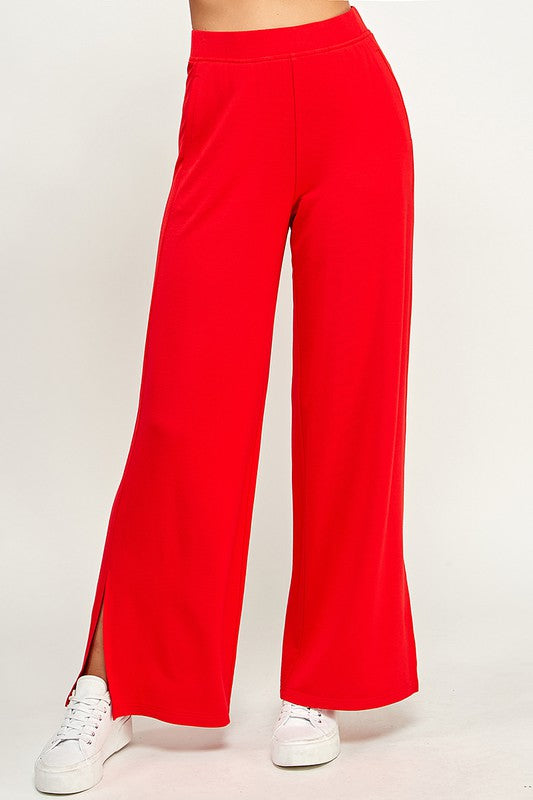 French Terry Wide Leg Pants