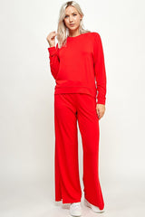 French Terry Round Neck Top