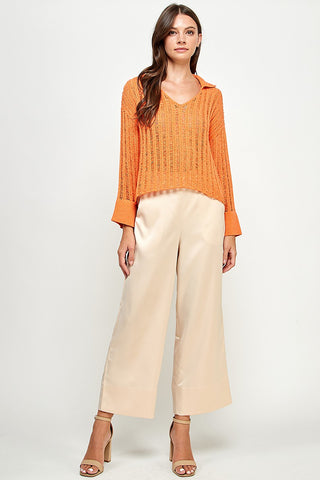 Straight Cropped Wide Pants