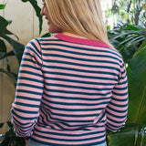 Colorblock Stripe Button Down Cardigan
