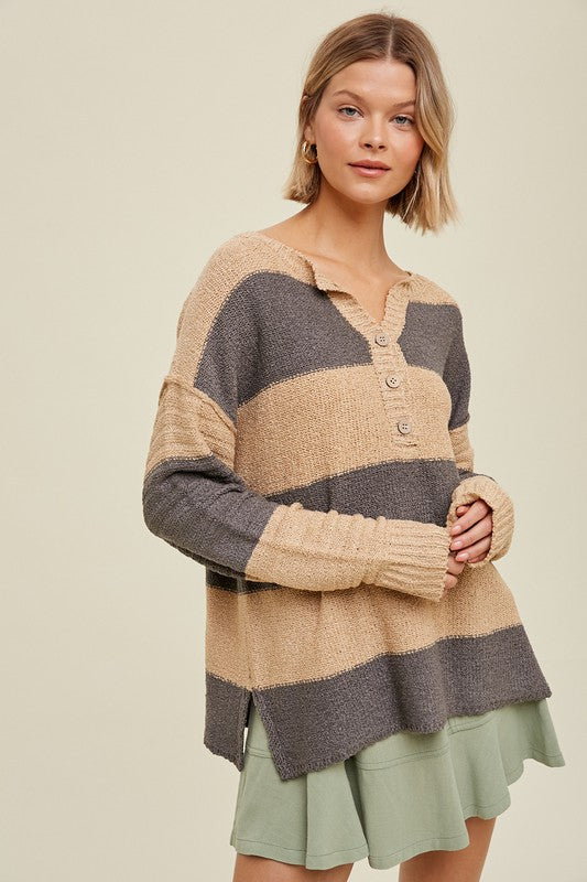Bright Colorblock Striped Sweater
