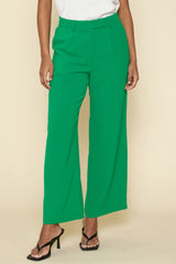 Pintuck Wide Leg Trouser