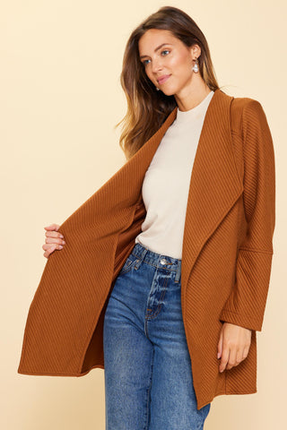 Open Front Knit Cardigan