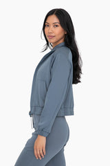 Mock Neck Zip-Up Active Jacket