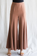 Crepe Elastic Back Wide Leg Pant