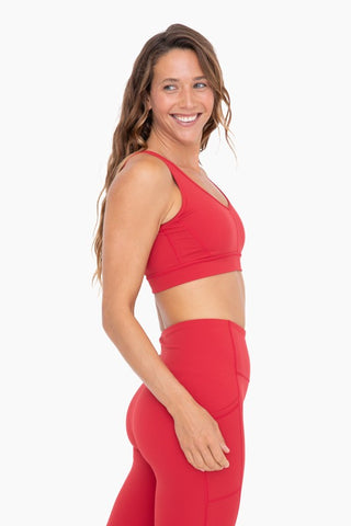 Cutout Overlay Sports Bra