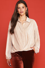 Textured Velvet Buttondown Shirt