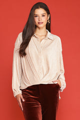 Textured Velvet Buttondown Shirt