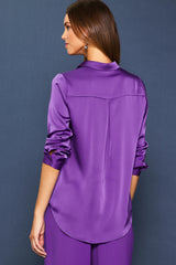 Satin Button Down Shirt