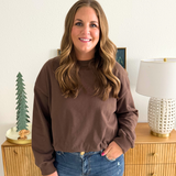 Bubble Hem French Terry Top