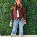 Button Front Bomber Jacket