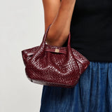 Selena Embossed Woven Crossbody