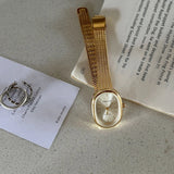 Retro Oval Stainless Steel Watch