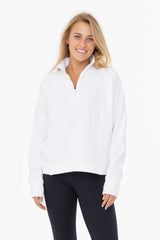 Front Seamed Solid Quarter Zip
