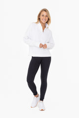 Front Seamed Solid Quarter Zip