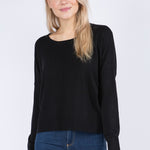 Center Seam Boat Neck Sweater - The 308 Boutique