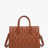 Arbor Herringbone Satchel w/ Dual Handles