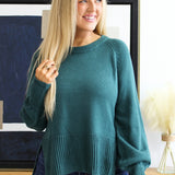 Fitted Cuff Puff Sleeve Sweater