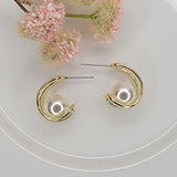 Hoops with Pearl Earrings
