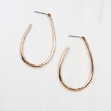 Bethie Crystal Oval Hoop