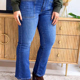 Kelsey High Rise Ankle Flare w/ Front Pockets
