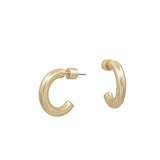 Water Resistant Simple Matte Hoop Earring