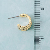 Triple-Row Hoop Earring