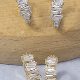 Stainless Steel Stone Hoop Earring