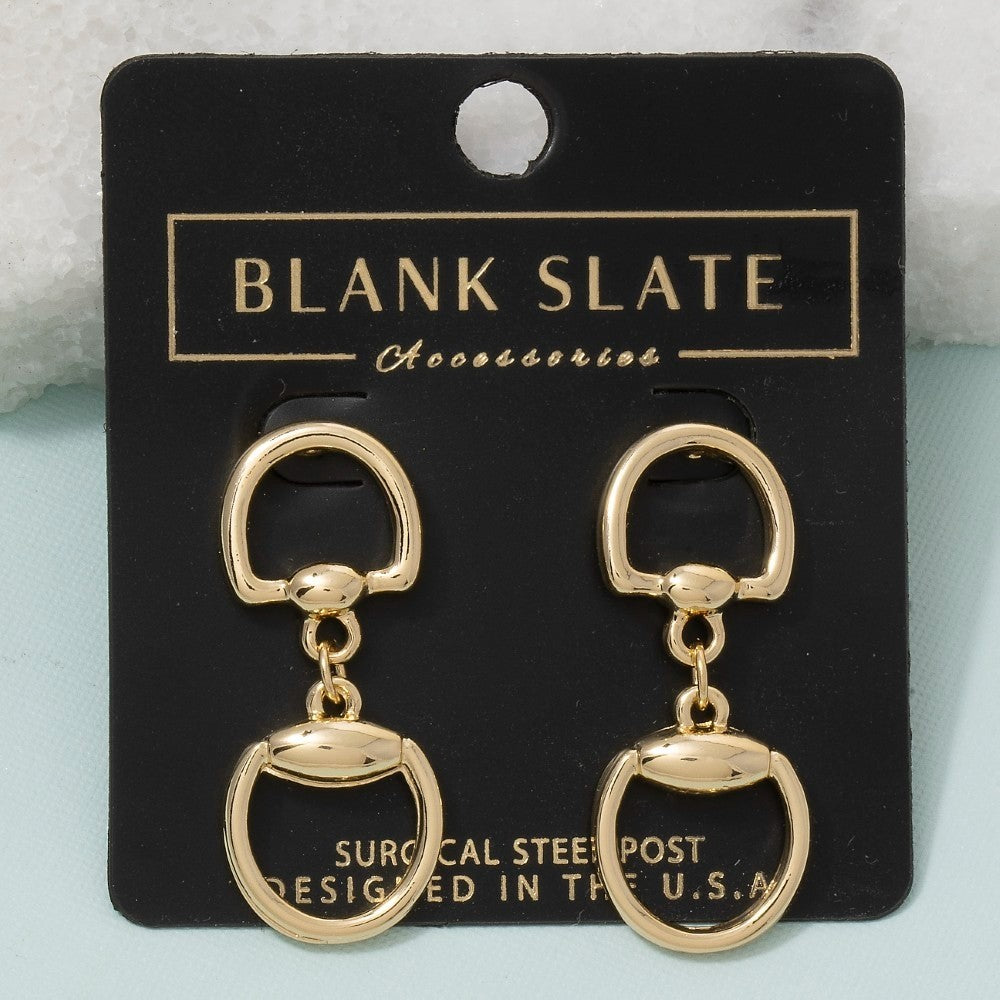 Horsebit Drop Earring