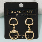 Horsebit Drop Earring