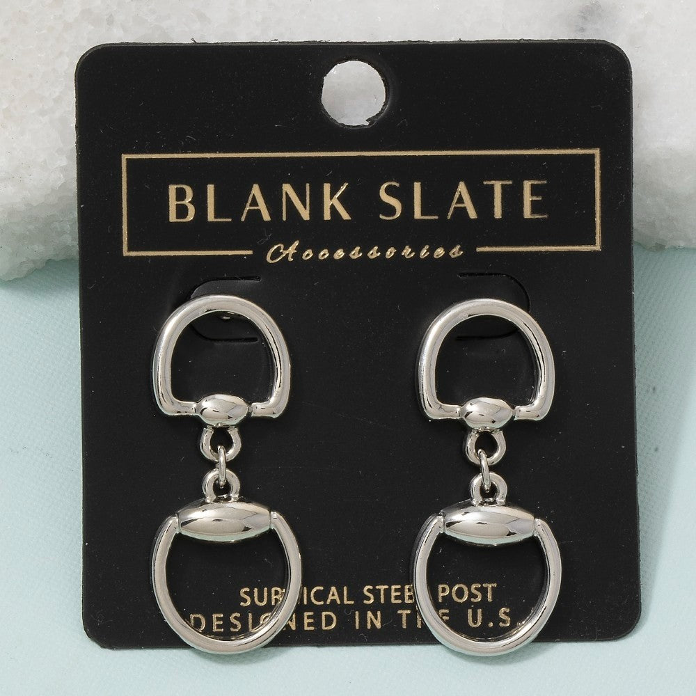 Horsebit Drop Earring