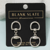 Horsebit Drop Earring