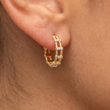 Stone Hoop Earring